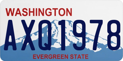 WA license plate AXQ1978
