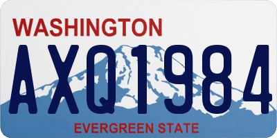 WA license plate AXQ1984