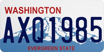 WA license plate AXQ1985