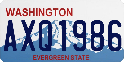 WA license plate AXQ1986