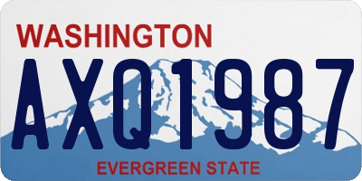WA license plate AXQ1987
