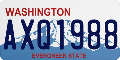 WA license plate AXQ1988