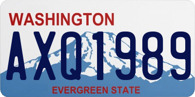 WA license plate AXQ1989