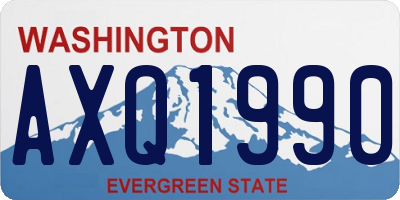 WA license plate AXQ1990