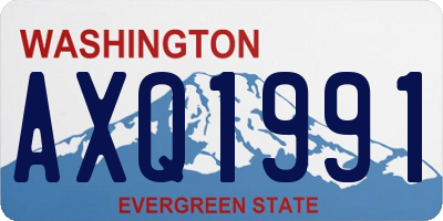 WA license plate AXQ1991
