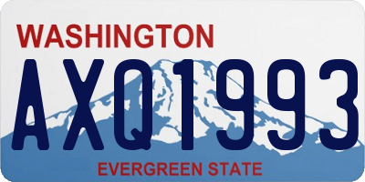 WA license plate AXQ1993