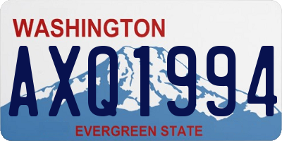 WA license plate AXQ1994