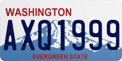 WA license plate AXQ1999