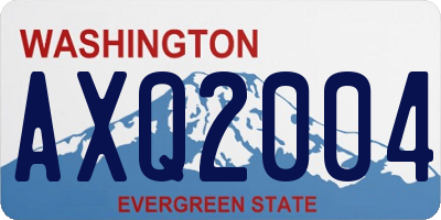WA license plate AXQ2004