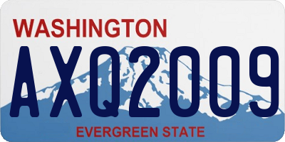 WA license plate AXQ2009