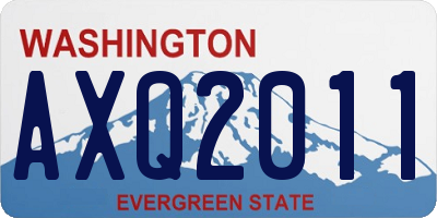 WA license plate AXQ2011