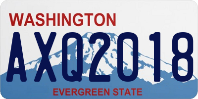 WA license plate AXQ2018