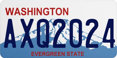 WA license plate AXQ2024
