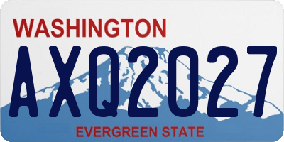 WA license plate AXQ2027
