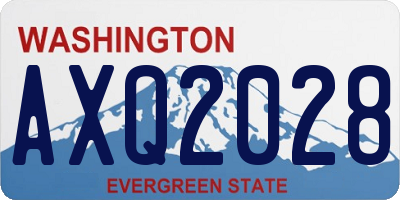 WA license plate AXQ2028