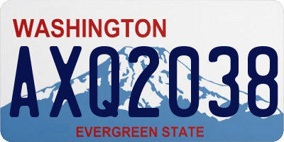 WA license plate AXQ2038