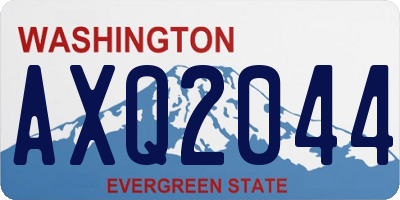 WA license plate AXQ2044
