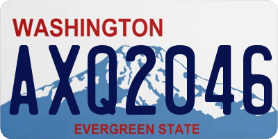 WA license plate AXQ2046