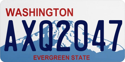 WA license plate AXQ2047