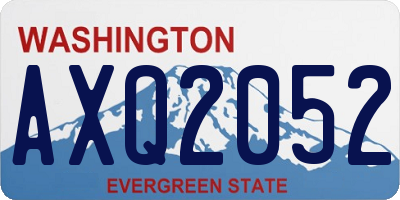 WA license plate AXQ2052
