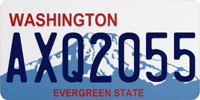 WA license plate AXQ2055