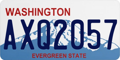 WA license plate AXQ2057