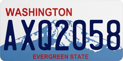 WA license plate AXQ2058
