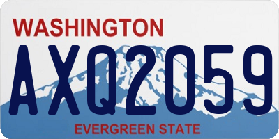 WA license plate AXQ2059