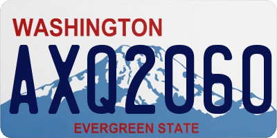 WA license plate AXQ2060