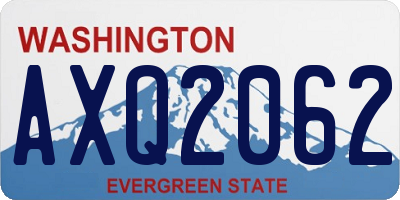 WA license plate AXQ2062