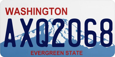 WA license plate AXQ2068