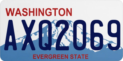 WA license plate AXQ2069