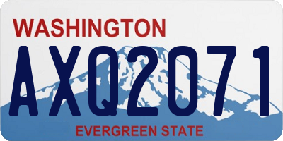 WA license plate AXQ2071