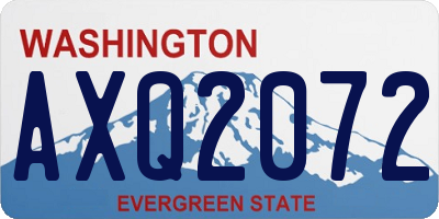 WA license plate AXQ2072