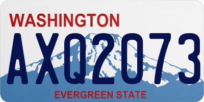 WA license plate AXQ2073