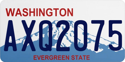 WA license plate AXQ2075