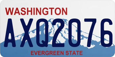 WA license plate AXQ2076