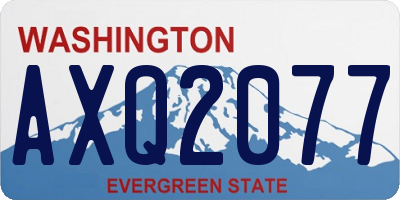 WA license plate AXQ2077