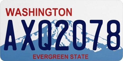 WA license plate AXQ2078