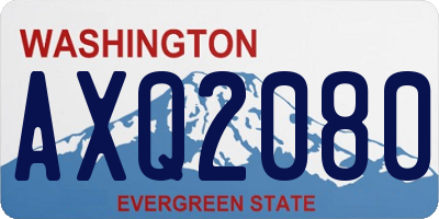 WA license plate AXQ2080