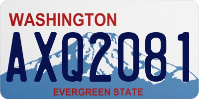 WA license plate AXQ2081