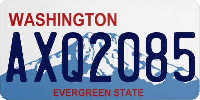 WA license plate AXQ2085