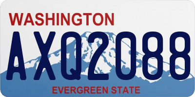 WA license plate AXQ2088