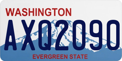 WA license plate AXQ2090