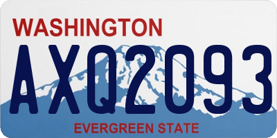 WA license plate AXQ2093