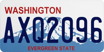 WA license plate AXQ2096