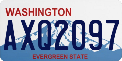 WA license plate AXQ2097