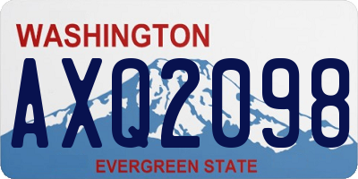 WA license plate AXQ2098