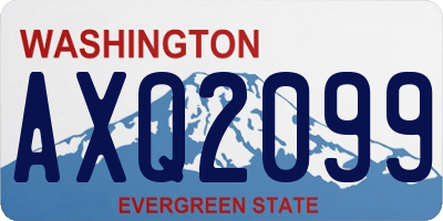 WA license plate AXQ2099
