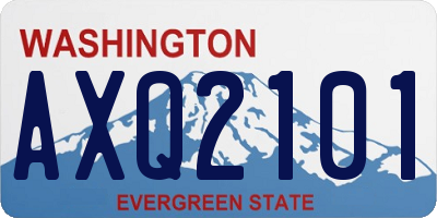 WA license plate AXQ2101